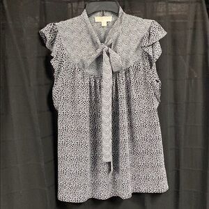MICHAEL Michael Kors Black and White Patterned Blouse
